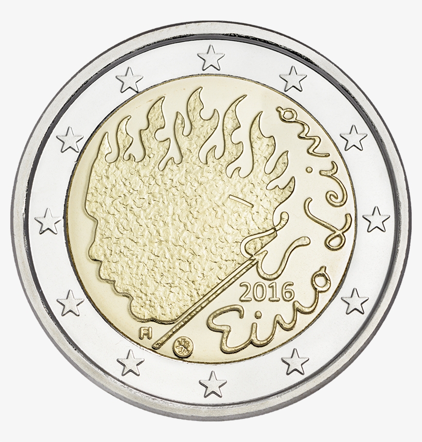 2€ Rulla Suomi 2016 Eino Leino - الريال المعدني السعودي, transparent png #8375689