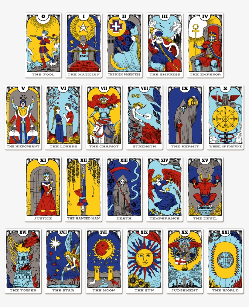 22x Card Illustrations - Illustration Tarot, transparent png #8376391