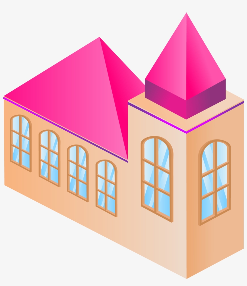 5d Pink Castle Princess Png And Vector Image - House, transparent png #8376749