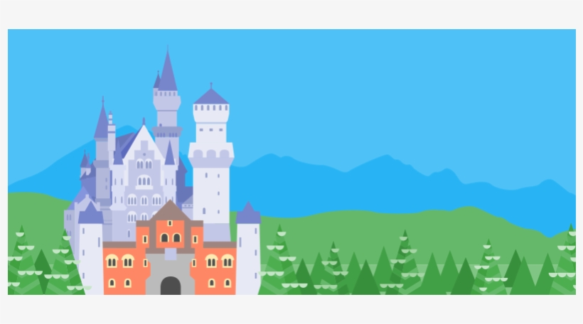 Neuschwanstein Material Design Castle Neuschwanstein - Castle, transparent png #8377075