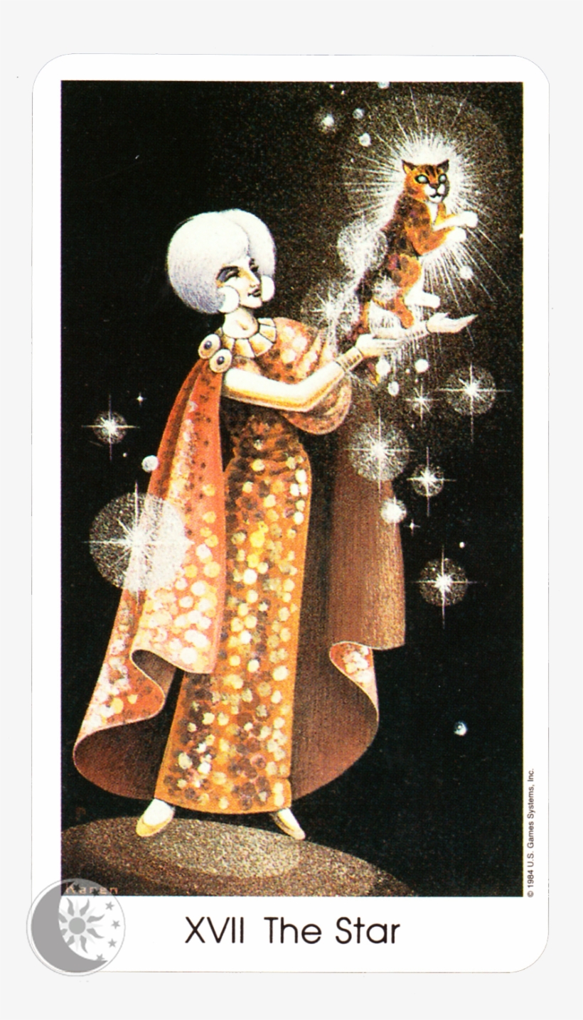 She Created A 78 Card Tarot Deck And Accompanying Interpretation - Cat People Tarot Star, transparent png #8377249