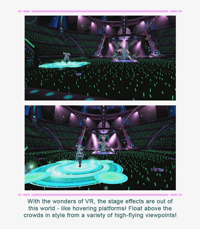 Want To Sit Back And Take In The Concert From Afar - Hatsune Miku Vr Future Live Stage, transparent png #8378023