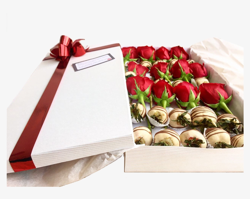 Caja Xl De Rosas Rojas Y Fresas Achocolatadas - Tulip, transparent png #8378674