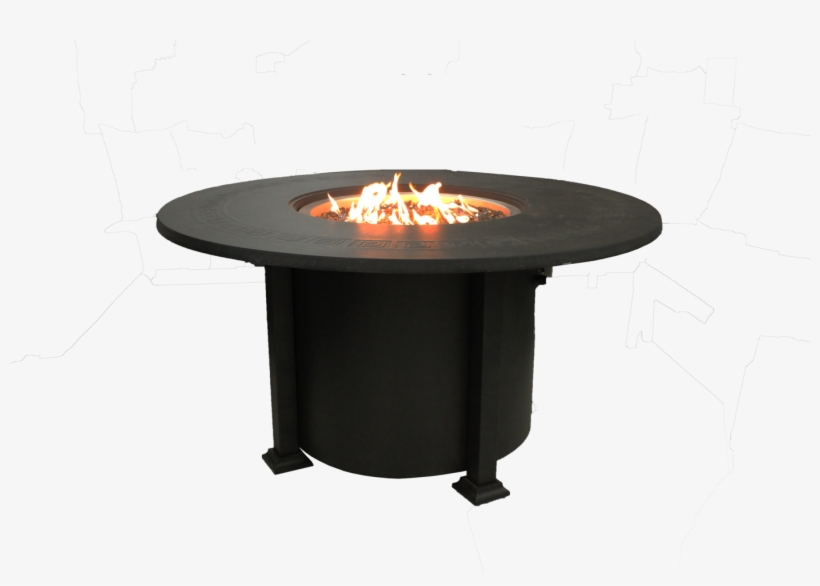 This 48" Round Cast Aluminum Fire Table Stands - Flame, transparent png #8379153
