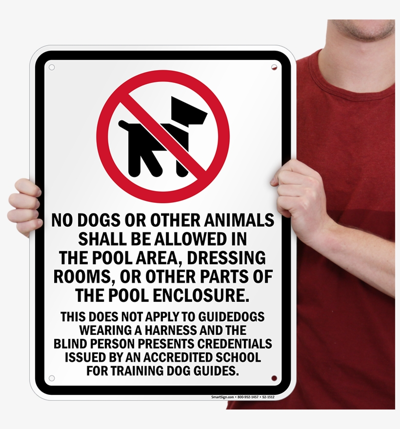 Alabama No Dogs Allowed In Pool Area Sign - Traffic Sign, transparent png #8379220