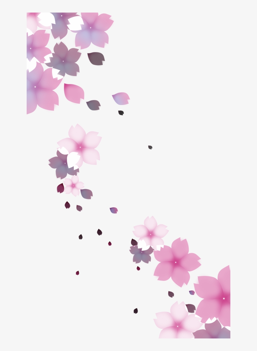 650 X 1039 8 0 - Flowers Falling Png, transparent png #8379340