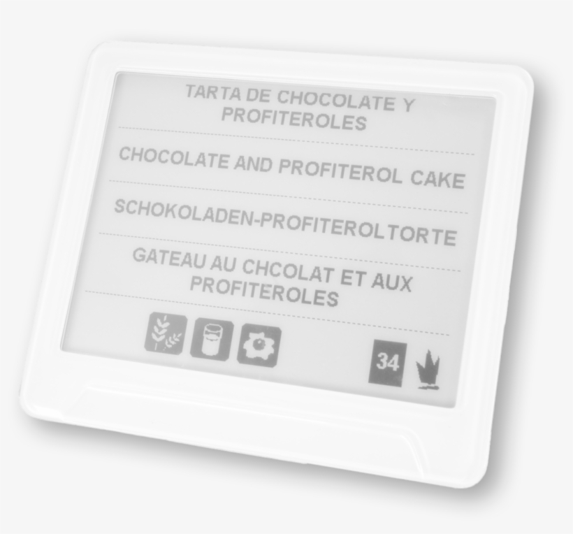 Buffet Electronic Label Main Header - Display Device, transparent png #8379541