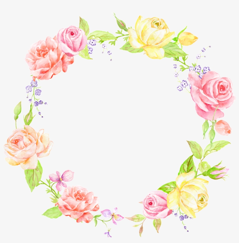 Literary Girl Wreath Decoration Vector - Garden Roses, transparent png #8379611