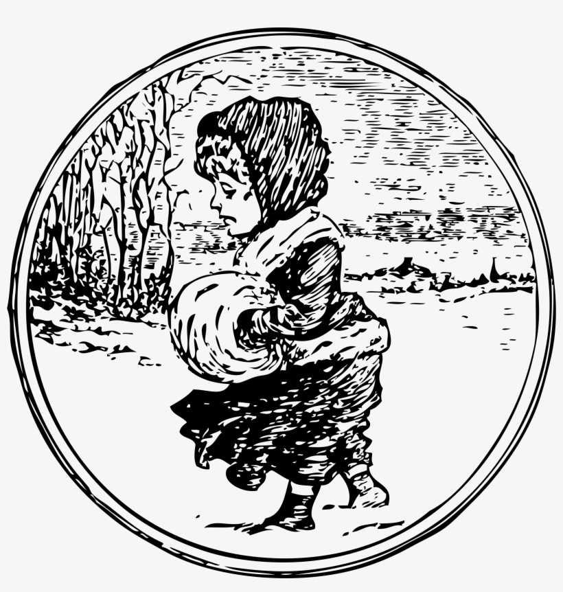 This Free Icons Png Design Of Sad Girl In The Snow, transparent png #8381747