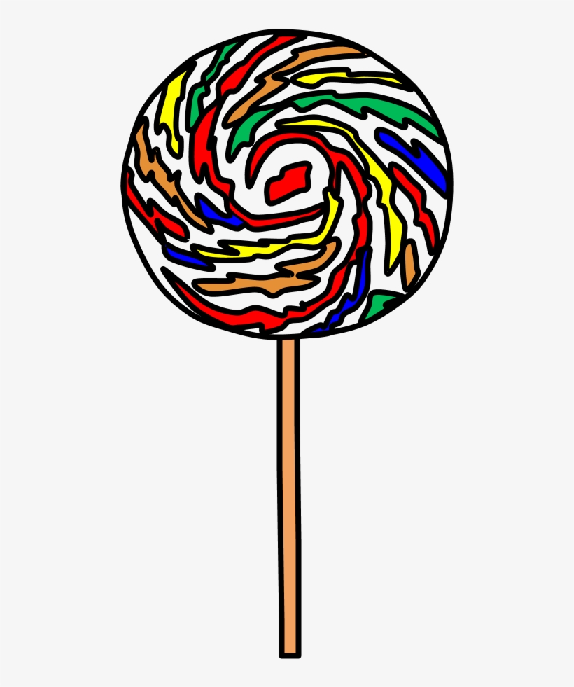 Lollipop, Large, Swirl, Red, Orange, Yellow, Green, - Green, transparent png #8382201