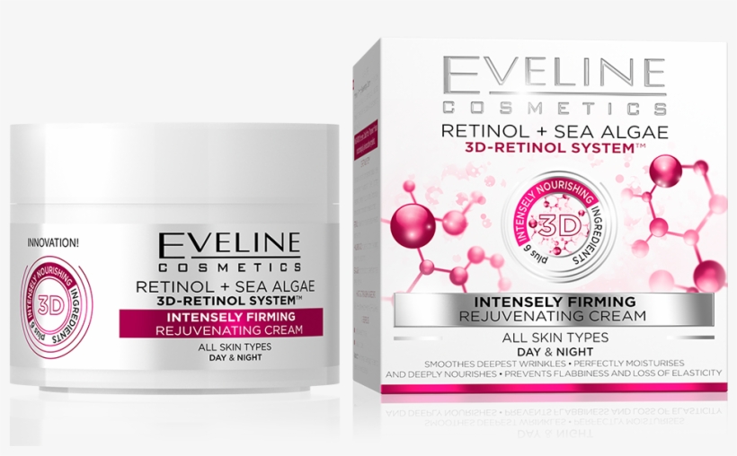Retinol Sea Algae Intensely Firming Rejuvenating Cream - Eveline Retinol Sea Algae, transparent png #8382236