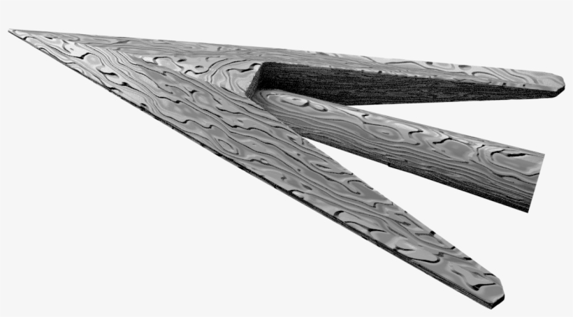 Damascus Steel Arrowhead 13b - Wood, transparent png #8382268