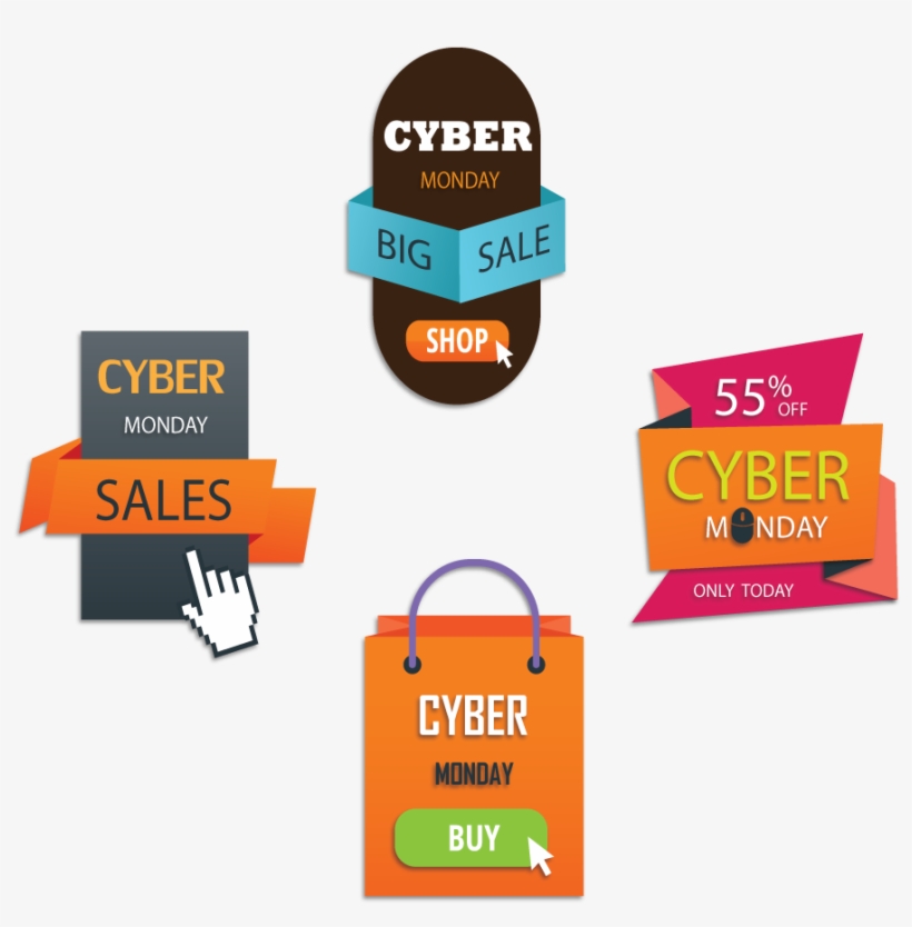 Cyber Sale Web Banner - Label, transparent png #8382774
