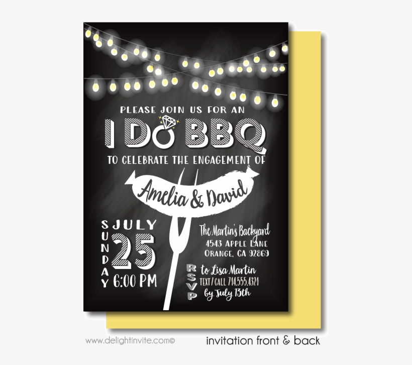 "i Do Bbq" Engagement Invitations - Banner, transparent png #8383026