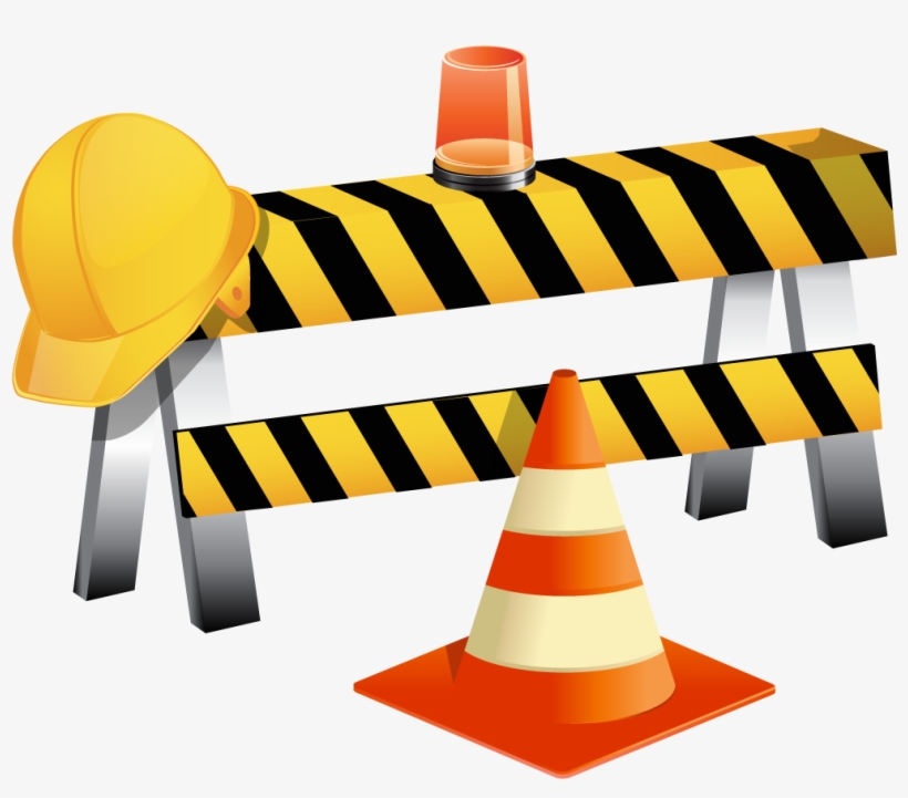 Clip Art Vector Flagger Working On Road Construction - Road Construction Clipart, transparent png #8383571