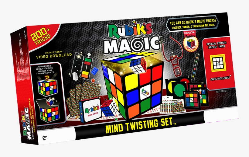 Rubiks-magic 0002 10561 Rubiks Mind Twisting 3dboxleft - Rubiks Mind Twisting Magic Set, transparent png #8383756