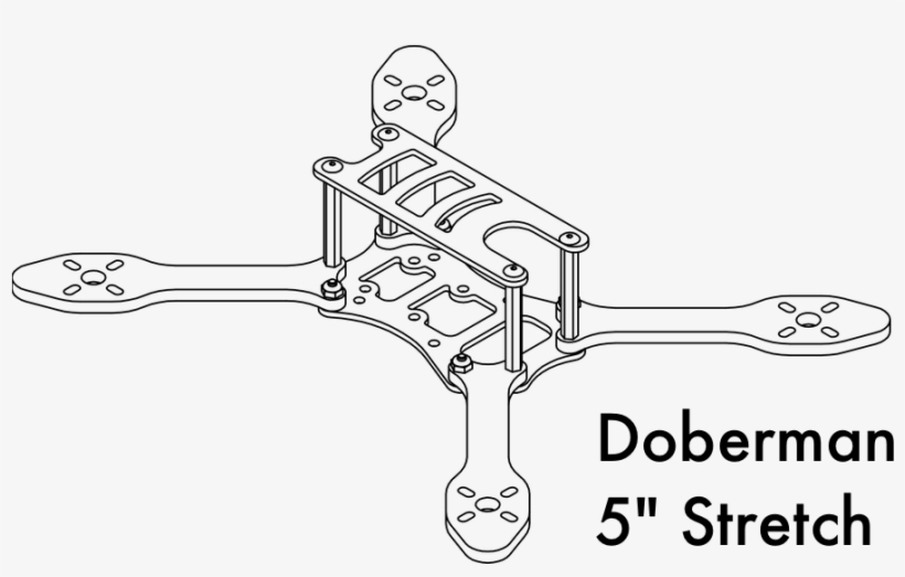 Doberman 5" Stretch - Line Art, transparent png #8385125