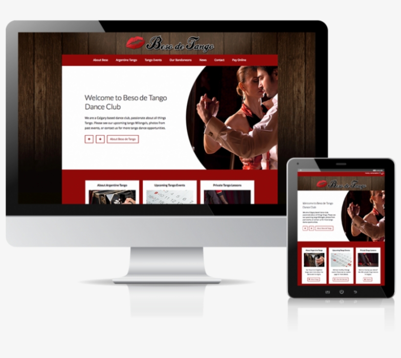 Beso De Tango Is A Calgary Based Dance Club, That Are - Led-backlit Lcd Display, transparent png #8385144