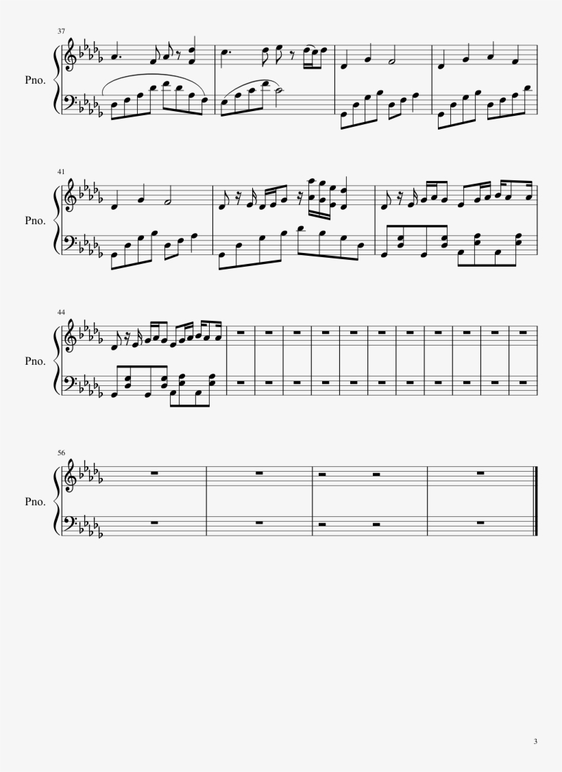 Fortune Cookie Sheet Music 3 Of 3 Pages - Big Book Of Beginner Piano, transparent png #8385938