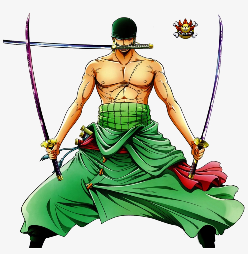 One Piece Zoro Or Sanji - One Piece Zoro 3 Swords, transparent png #8386593