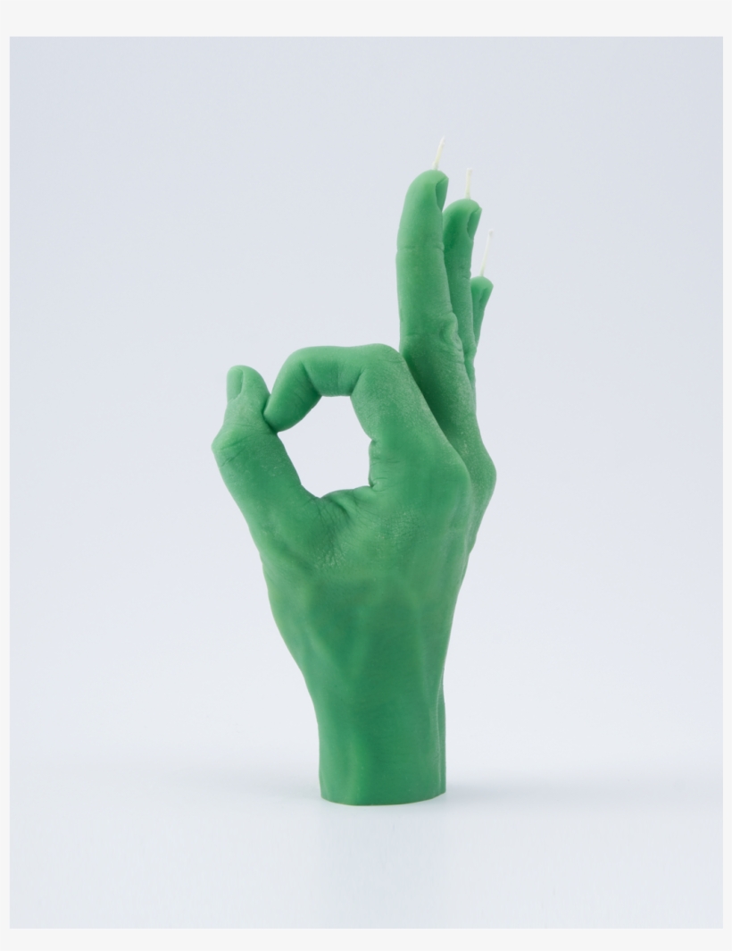 Candlehand - Ok Hand Sign Green, transparent png #8386824
