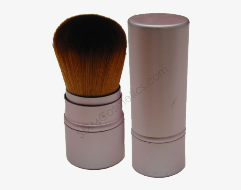 Pink Retractable Kabuki Makeup Powder Brush - Makeup Brushes, transparent png #8386951