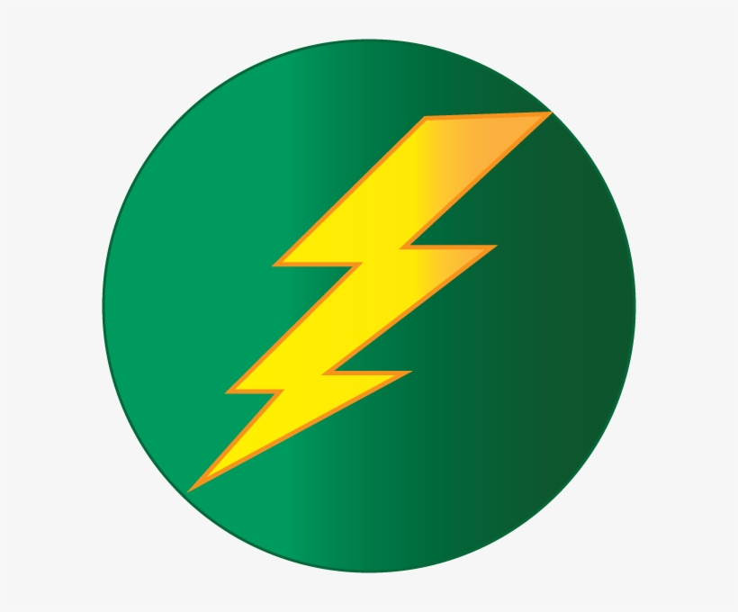 Lightning Bolt Power - Circle, transparent png #8387833