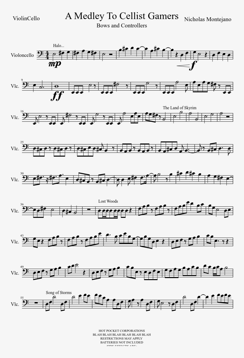 A Medley To Cellist Gamers - Document, transparent png #8387911