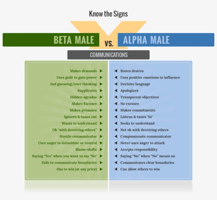 For A Woman, How A Man Communicates Is The Number One - Beta Vs Alpha Male, transparent png #8388063