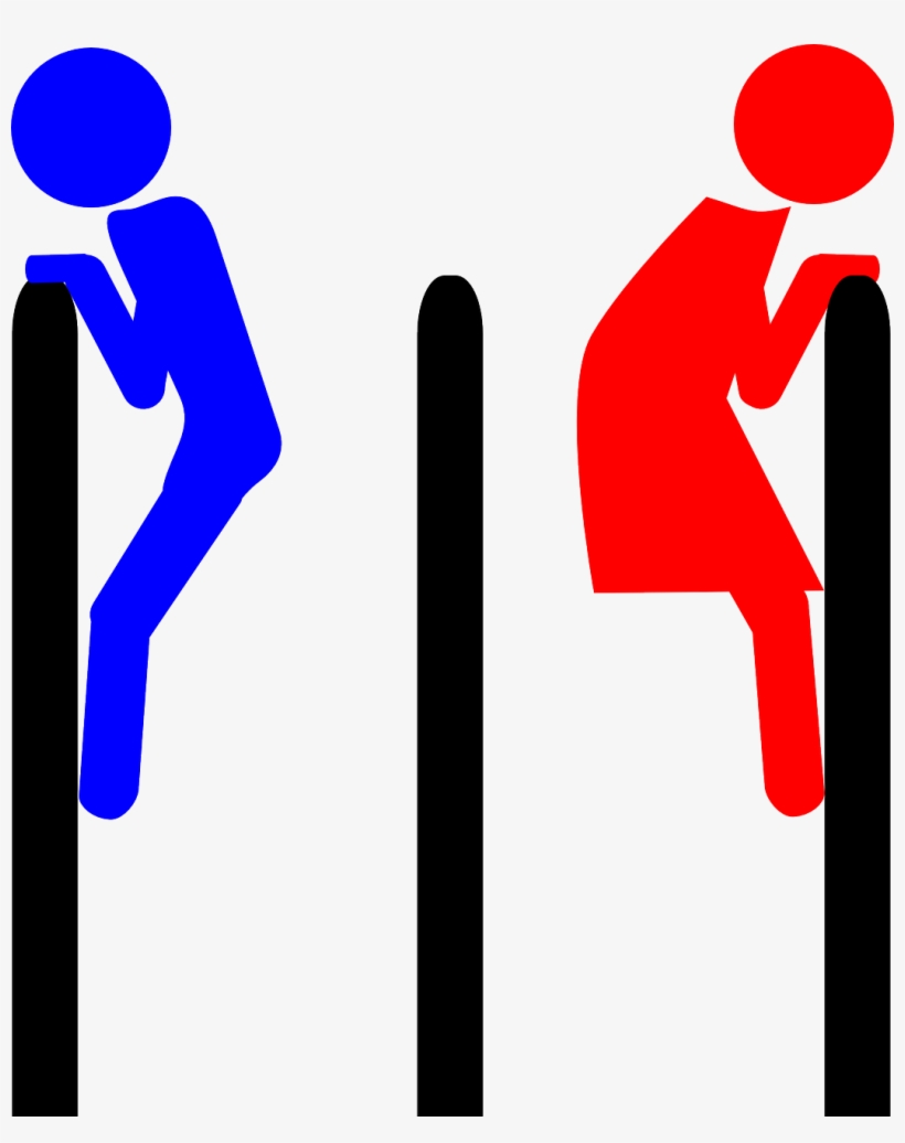 Man Woman Sign - Comic Toilet Pictogram, transparent png #8388649