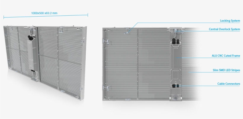 The Neon Is A Highly Transparent And Lightweight Cabinet - Fence, transparent png #8389093