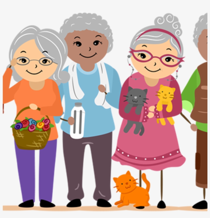 Happy Senior Citizens Clip Art