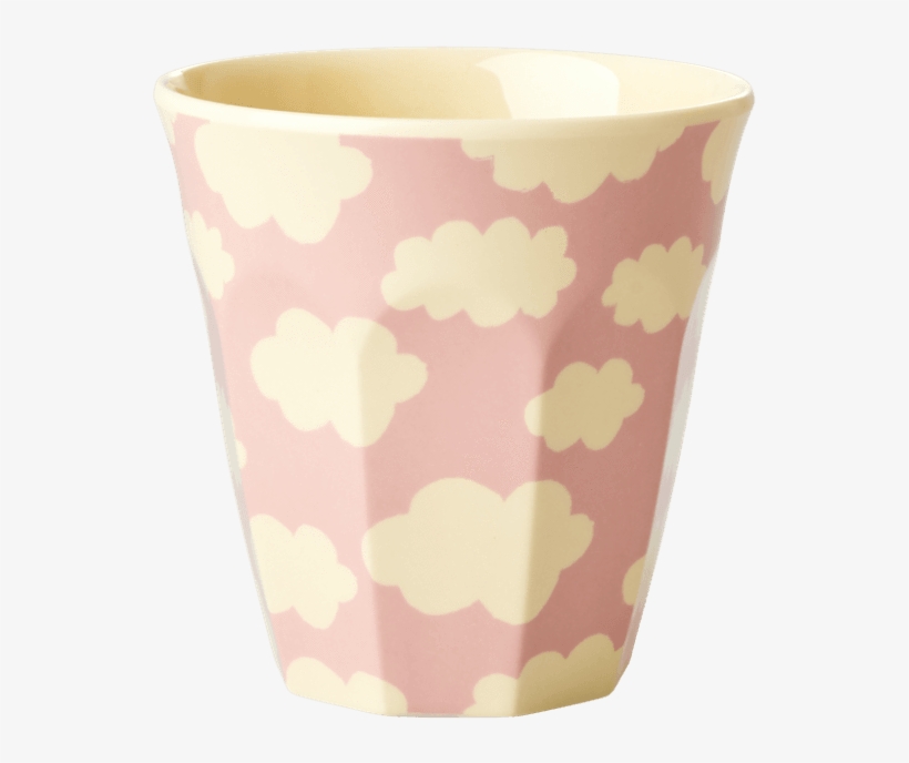 Rice,cup With Cloud Print, Pink,coucou,kitchenware - Ceramic, transparent png #8389755
