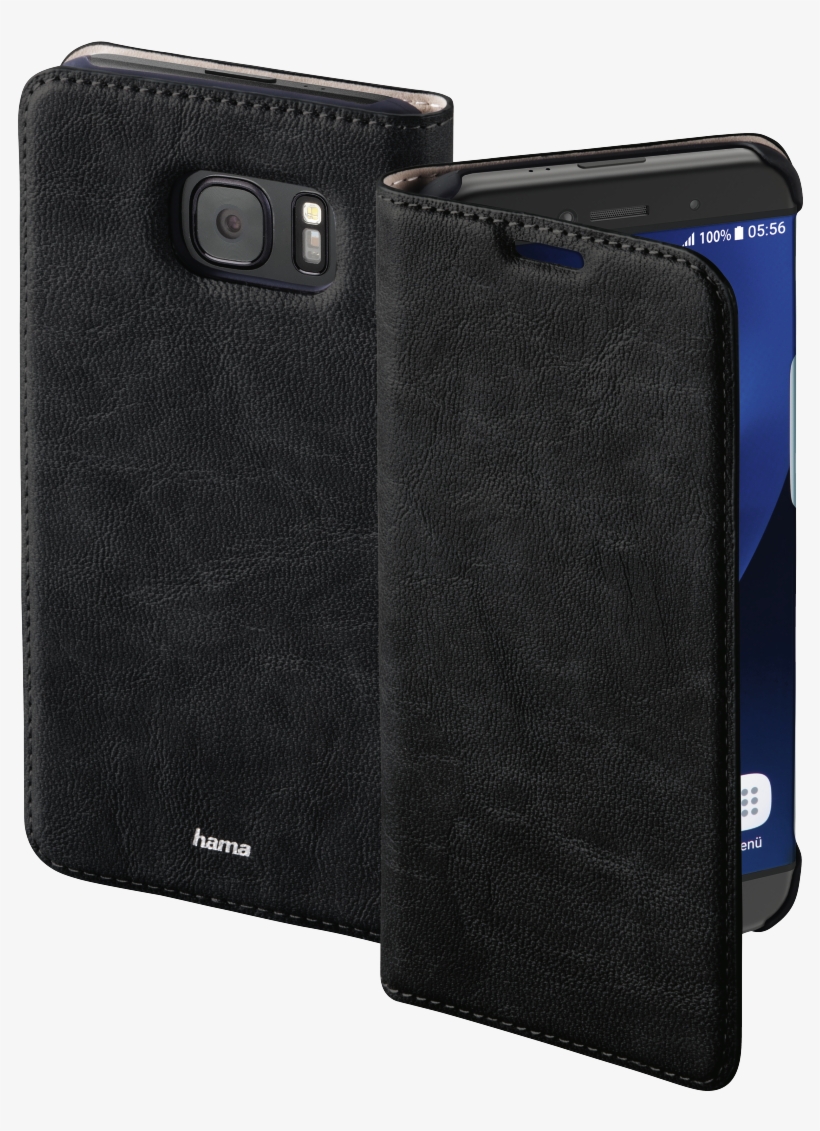 "guard Case" Booklet For Samsung Galaxy S7 Edge, Black - Leather, transparent png #8389929