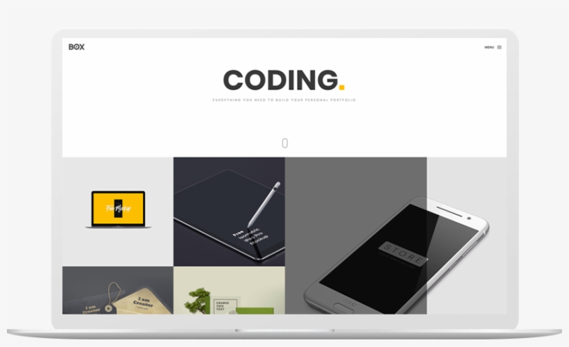 Box Minimal Portfolio Template - Simple Portfolio Theme Bootstrap, transparent png #8390038