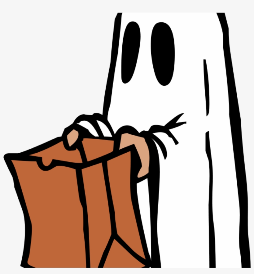 Free Ghost Clipart Free Clipart Ghost With Bag Colour - Trick Or Treat Ghost, transparent png #8390883