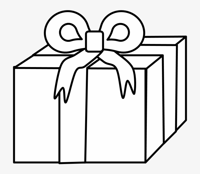 Gift, Ribbon, Hanukkah, Black And White, Png, transparent png #8391386