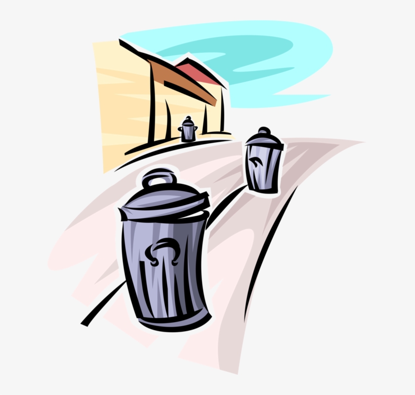 Vector Illustration Of Waste Basket, Dustbin, Garbage - Illustration, transparent png #8392069