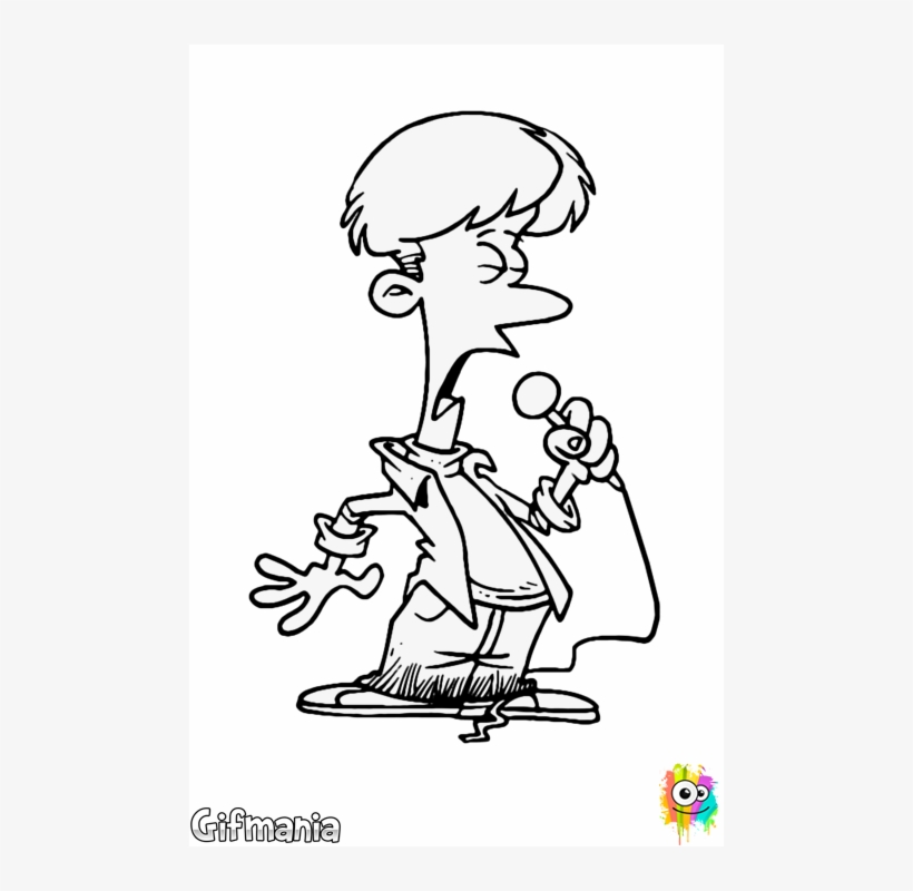 Desenho Cantor Preto E Branco, transparent png #8392321