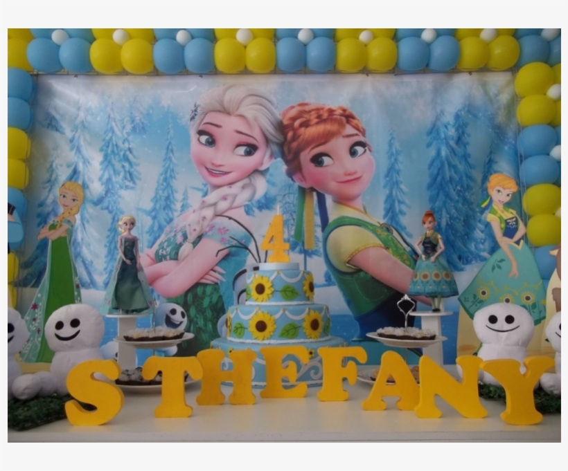 Frozen Fever - Decoração Frozen Fever Com Painel, transparent png #8392929