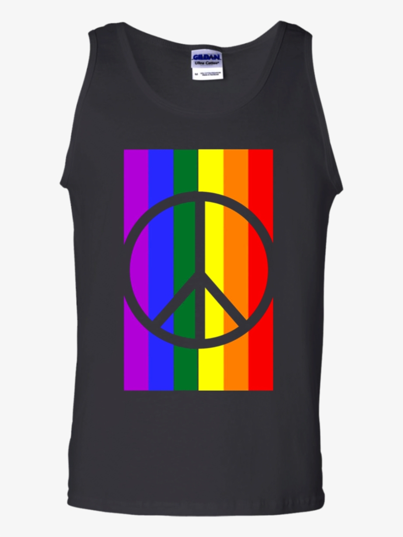 Gay Lesbian Rainbow Flag Peace Sign Pride T-shirt - Help More Bees Plant More Trees, transparent png #8393202