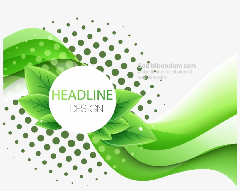 Curve Clipart Leaf Logo - Circular Halftone Patterns Png, transparent png #8393928