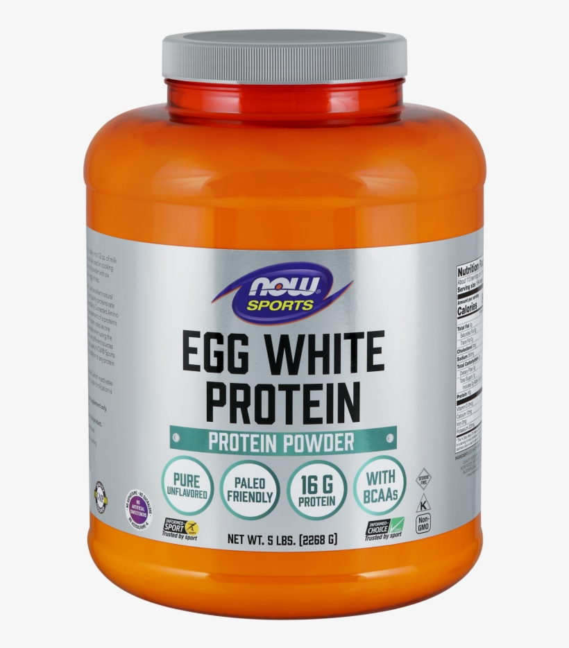 Egg White Protein, Unflavored Powder - Now Sports, transparent png #8394507
