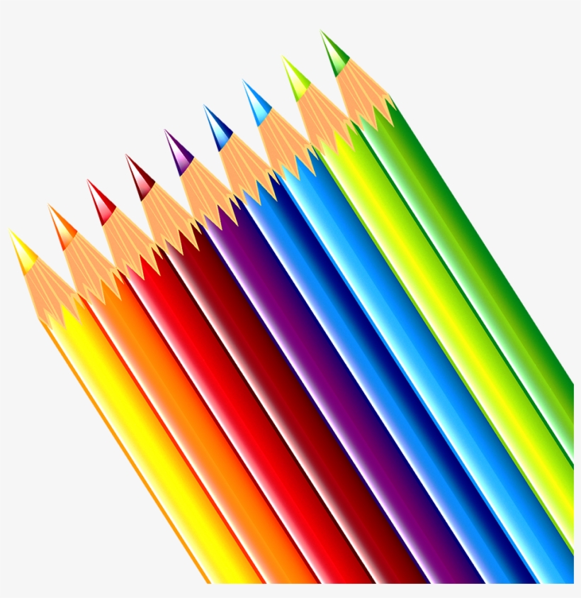 Banner Royalty Free Paper Pencil Clip Art Colorful - Colorful Pencil, transparent png #8395297