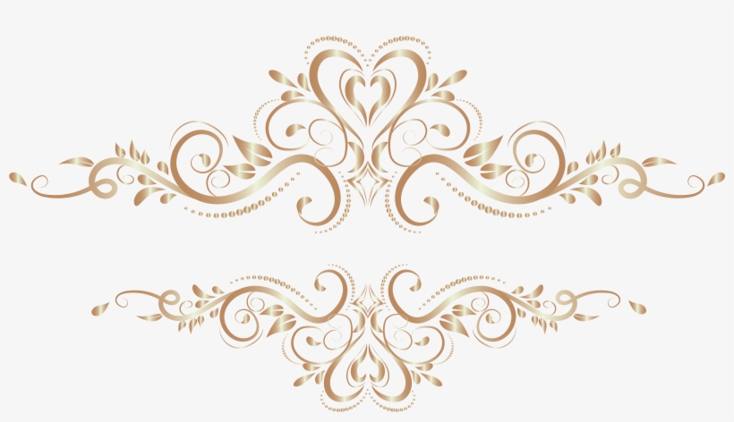 Transparent Gold Floral Ornaments Png, transparent png #8395332