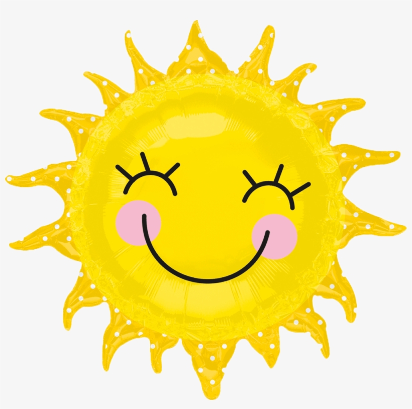 Smiley Sunshine Sun Balloon - Sun Balloons, transparent png #8395431
