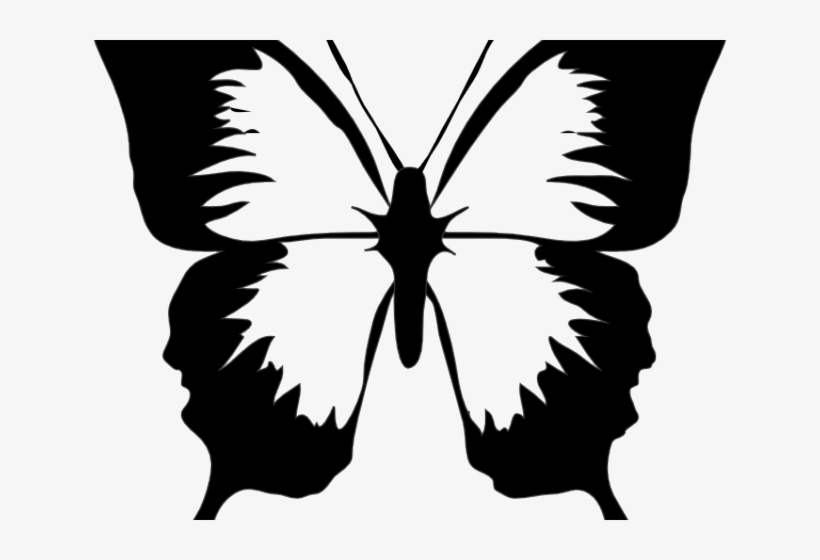 Butterfly Vector Art - Simple Basic Stencil Designs, transparent png #8396399
