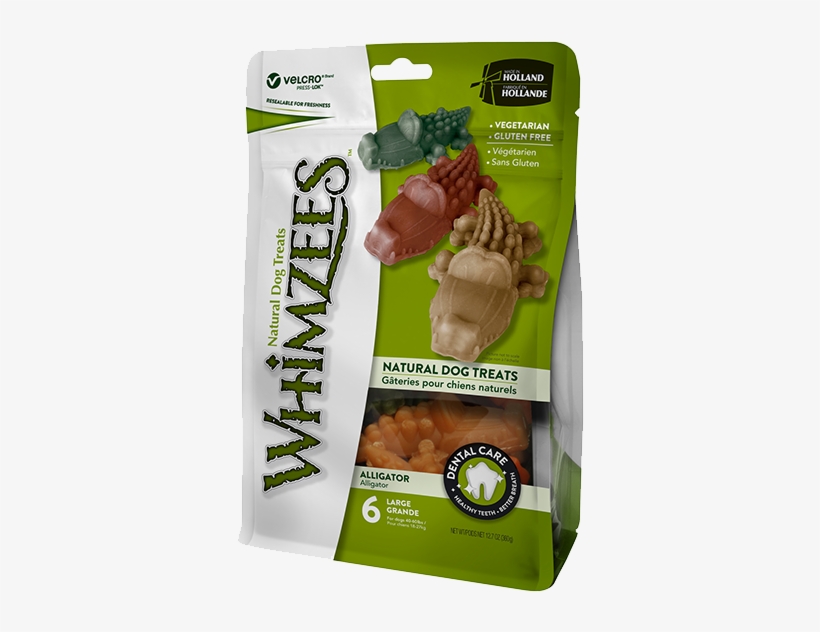 [buy 2 Free 1] Whimzees Value Bag Alligator L - Alligator Dog Treats, transparent png #8396434