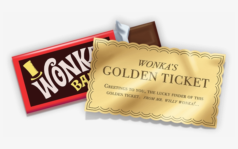 Golden Ticket - Chocolate Bar, transparent png #8396444
