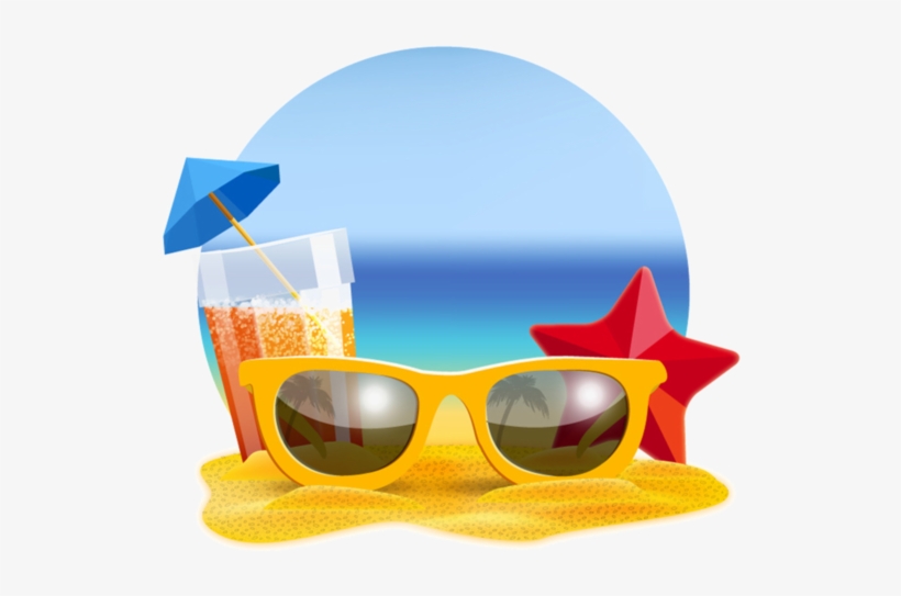 Beach Sunglasses Eyewear Png Image High Quality Clipart - Lentes Playa Png, transparent png #8397619